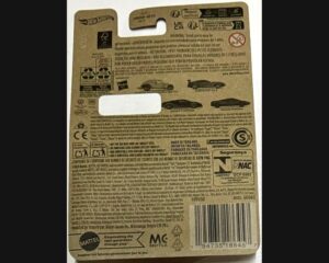 Back of Hot Wheels Transformers set card with Barricade stickered over